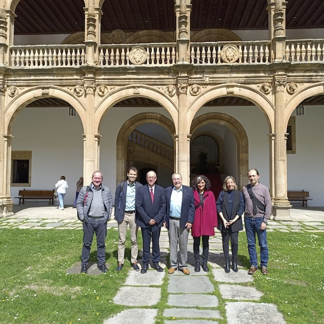 Bustamante and faculty at the Salamanca University